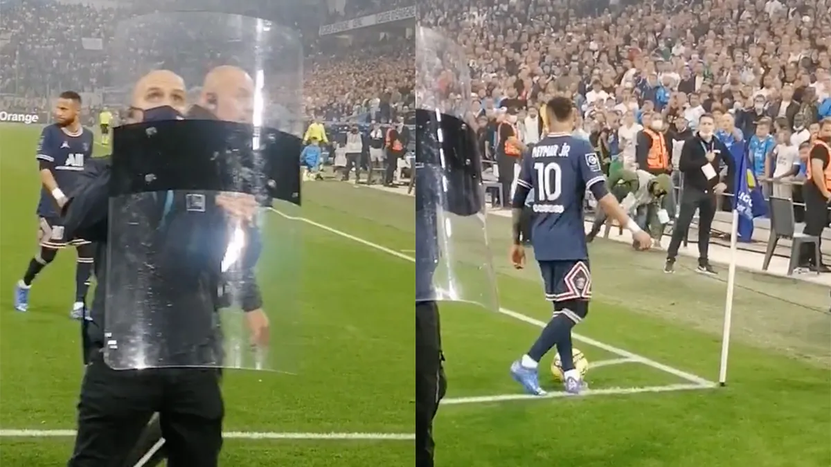 Neymar krijgt bescherming voor mensen die dingen op het veld gooien