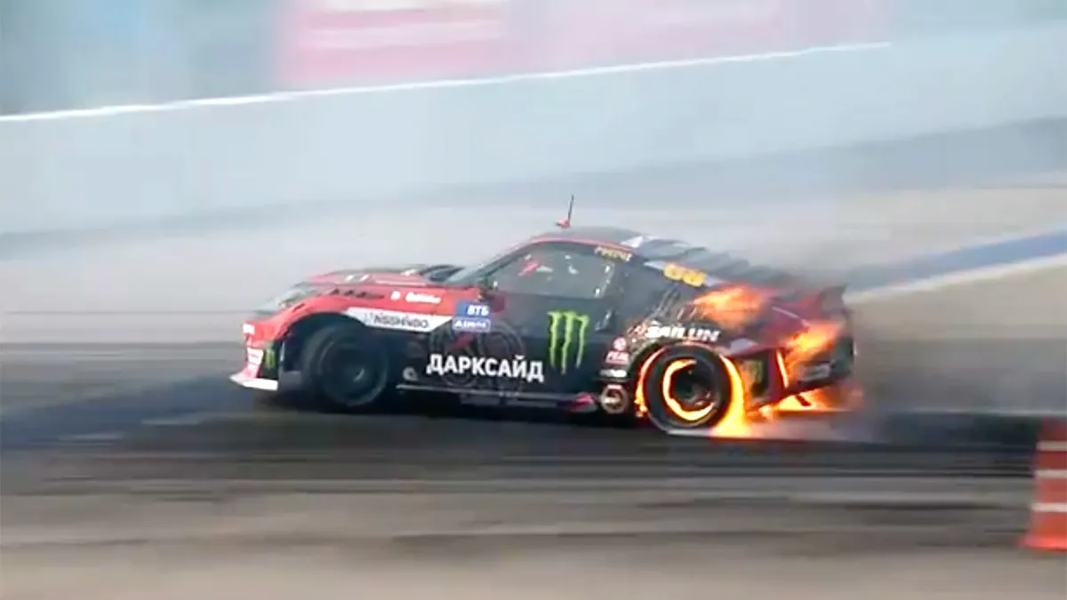 Russische coureur laat zien waar de term Hot Wheels vandaan komt