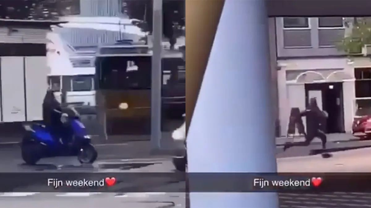 Scooterrijder knalt op auto en gaat er daarna sneller dan een haas vandoor