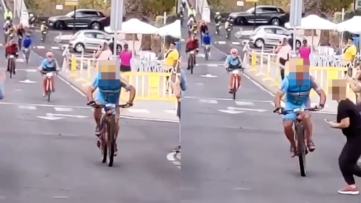 Vrouw dacht even over te kunnen steken tijdens fietswedstrijd op El Hierro