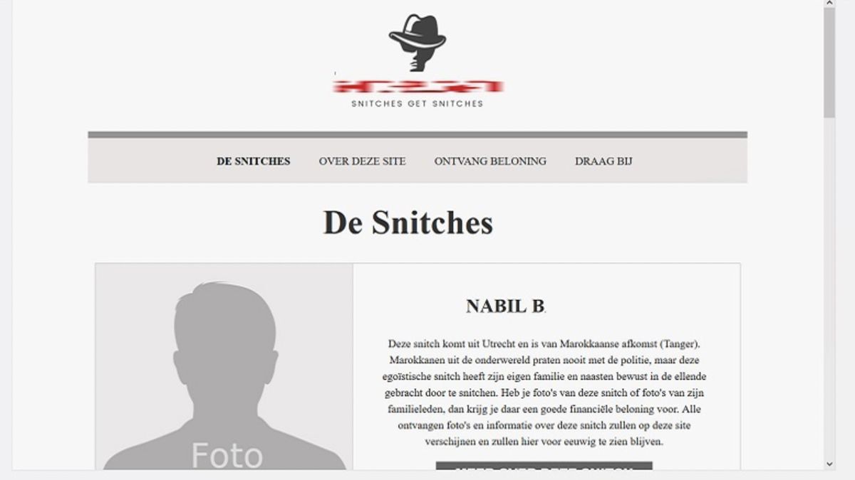 Criminelen hebben website gelanceerd om tegen betaling informatie over kroongetuigen te krijgen