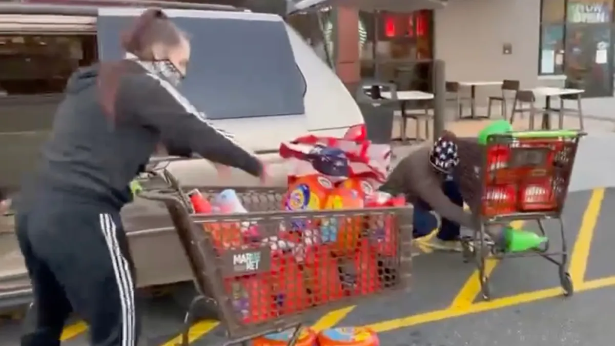 Winkelen zonder te betalen en niemand die er iets tegen mag doen