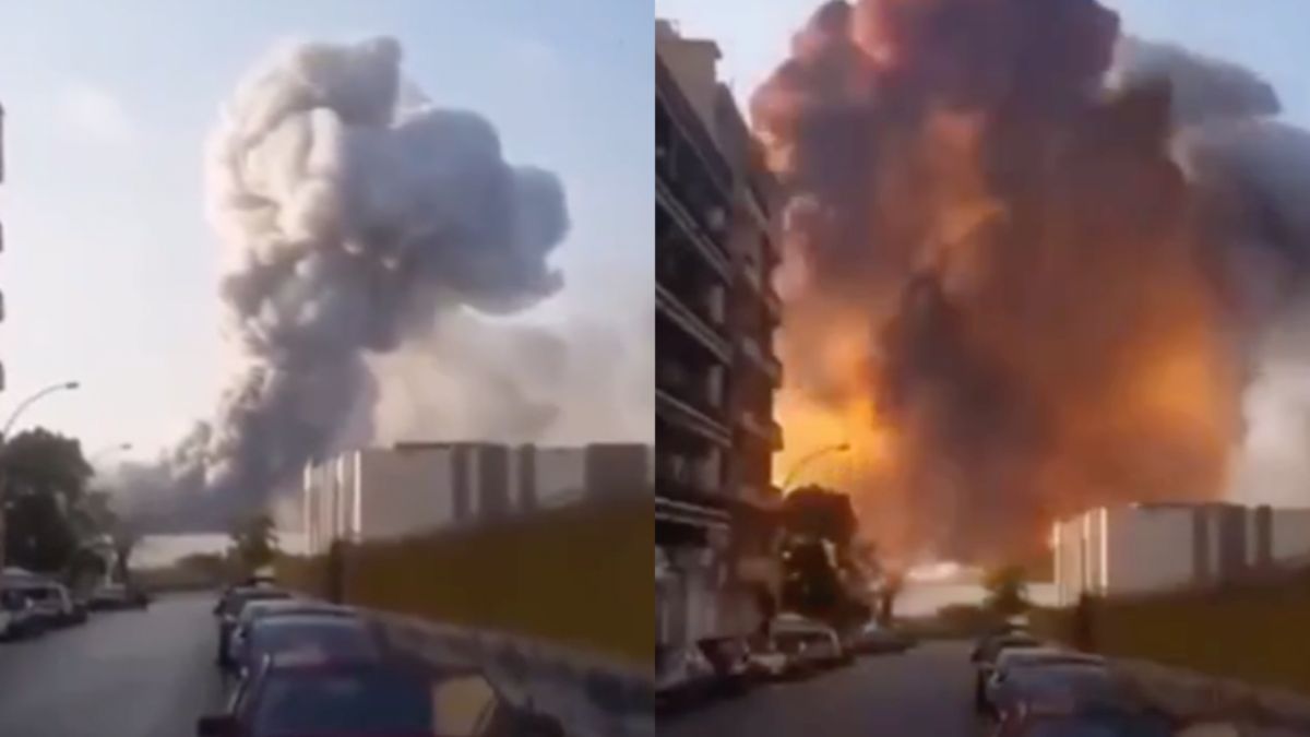 Nieuwe beelden van de explosie in de haven van Beiroet