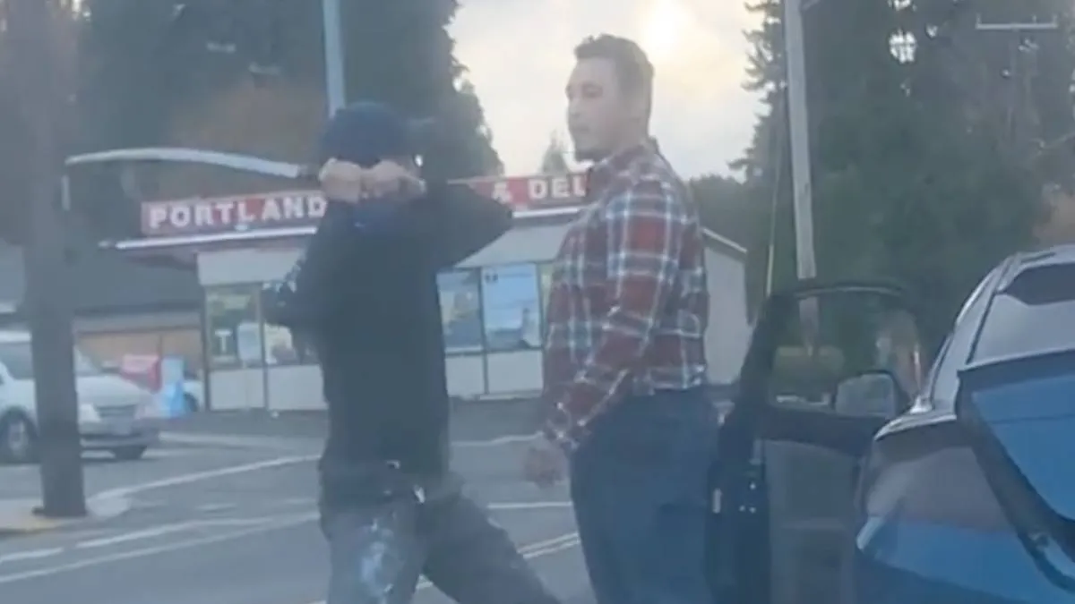 Verkeersruzie in Portland waarbij zwaard niet goed genoeg was