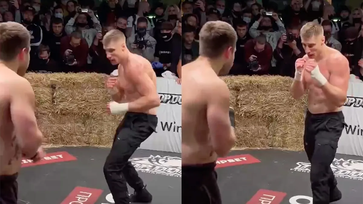 Gast krijgt zulke harde klappen dat hij lijkt mee te applaudisseren