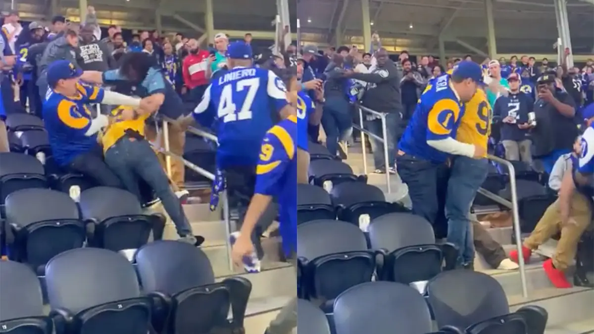 Het was erg gezellig op de tribune tijdens een wedstrijd in de NFL