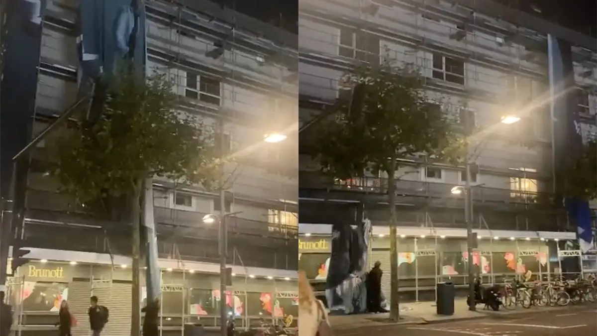 Megareclame doek in Rotterdam weggehaald na twee maanden klagen door bewoners