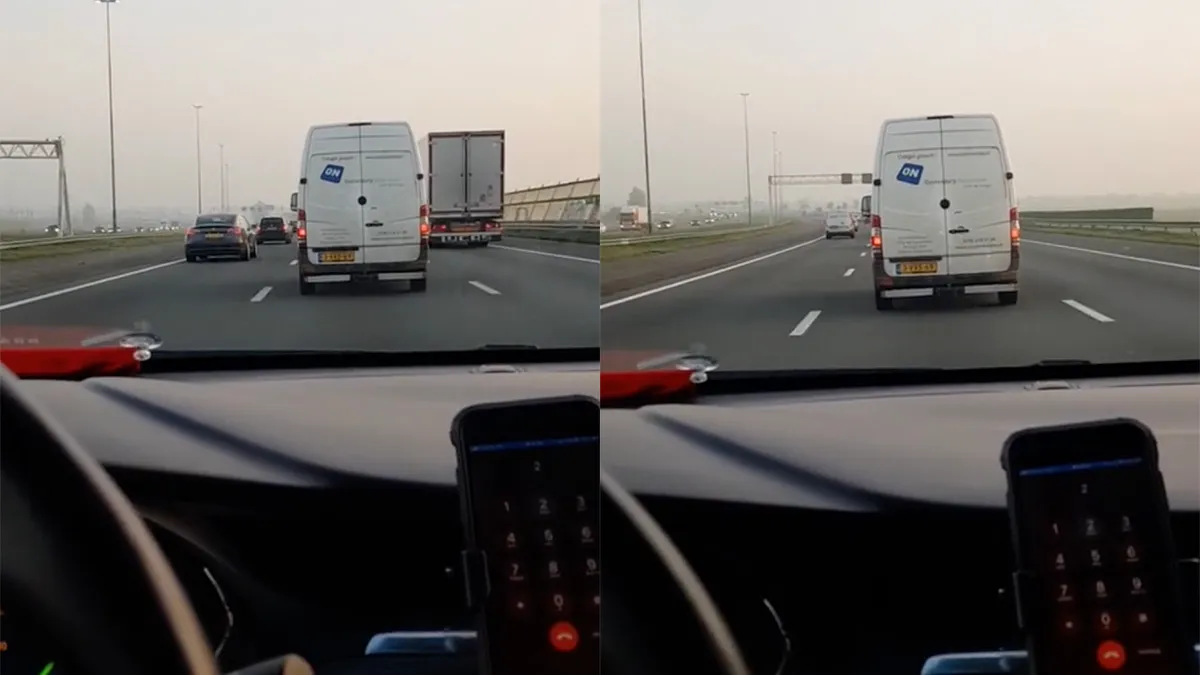 Nu rij ik hier op de snelweg en heb jullie collega gevonden...