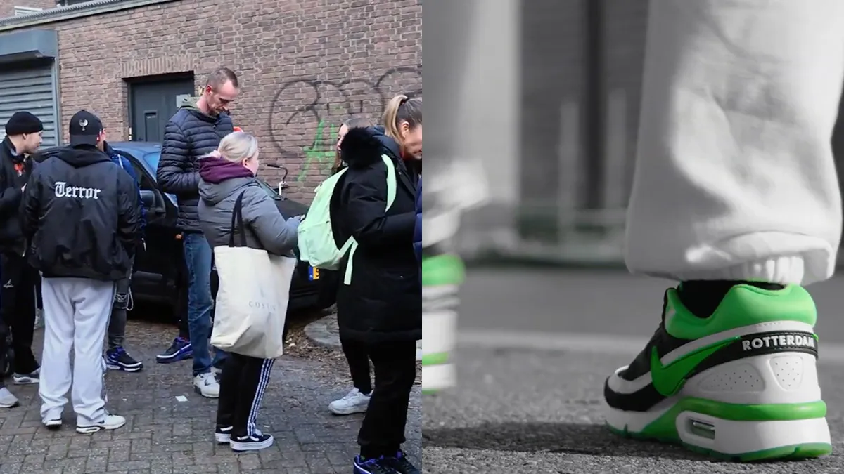 Uren in de rij staan voor de Rotterdamse Nike-sneaker: De Nike Air Max BW Rotterdam