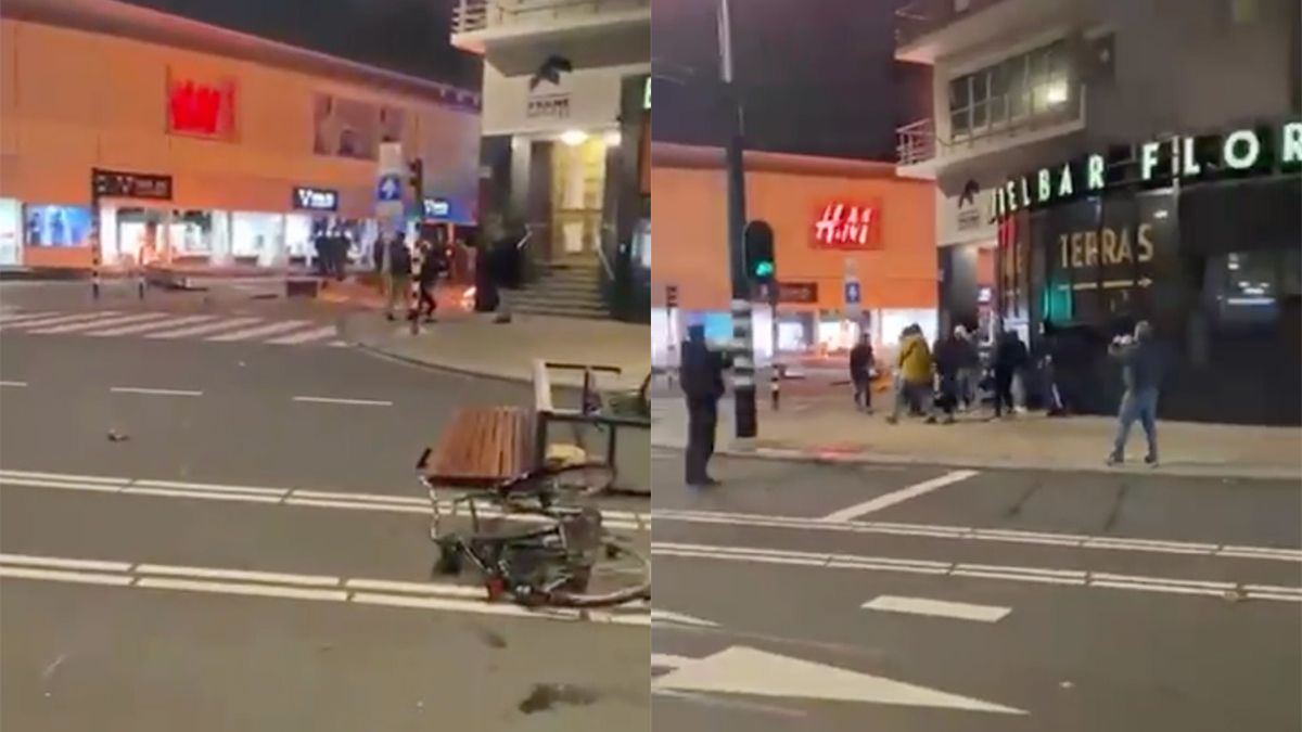 Video van moment dat iemand neergeschoten wordt tijdens rellen in Rotterdam