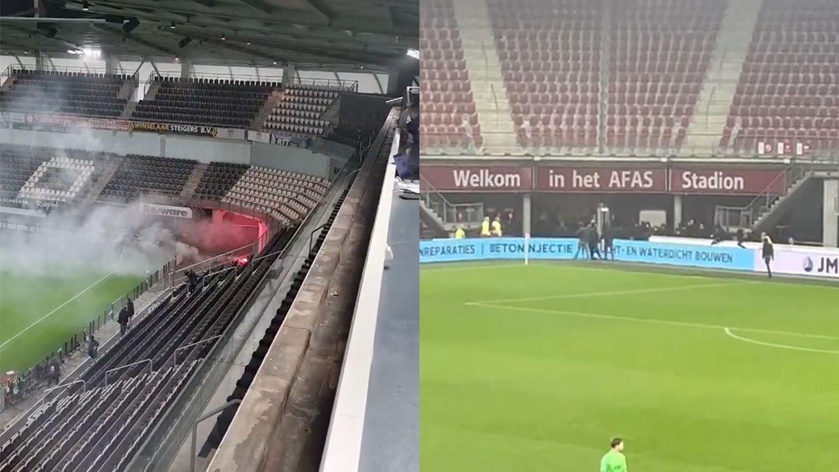 Wedstrijden AZ-NEC en Heracles-Fortuna stilgelegd na betreden fans in stadion