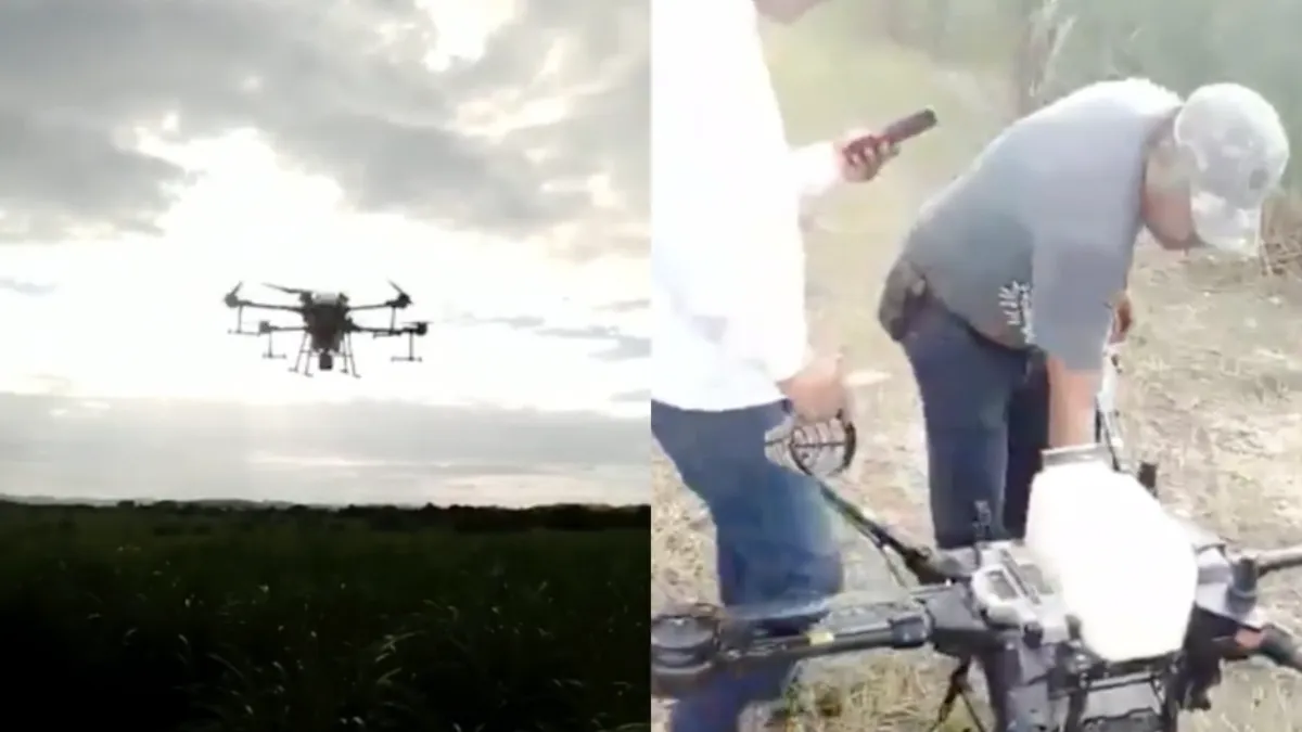 Boeren laten drinken bezorgen met Air Force Juan