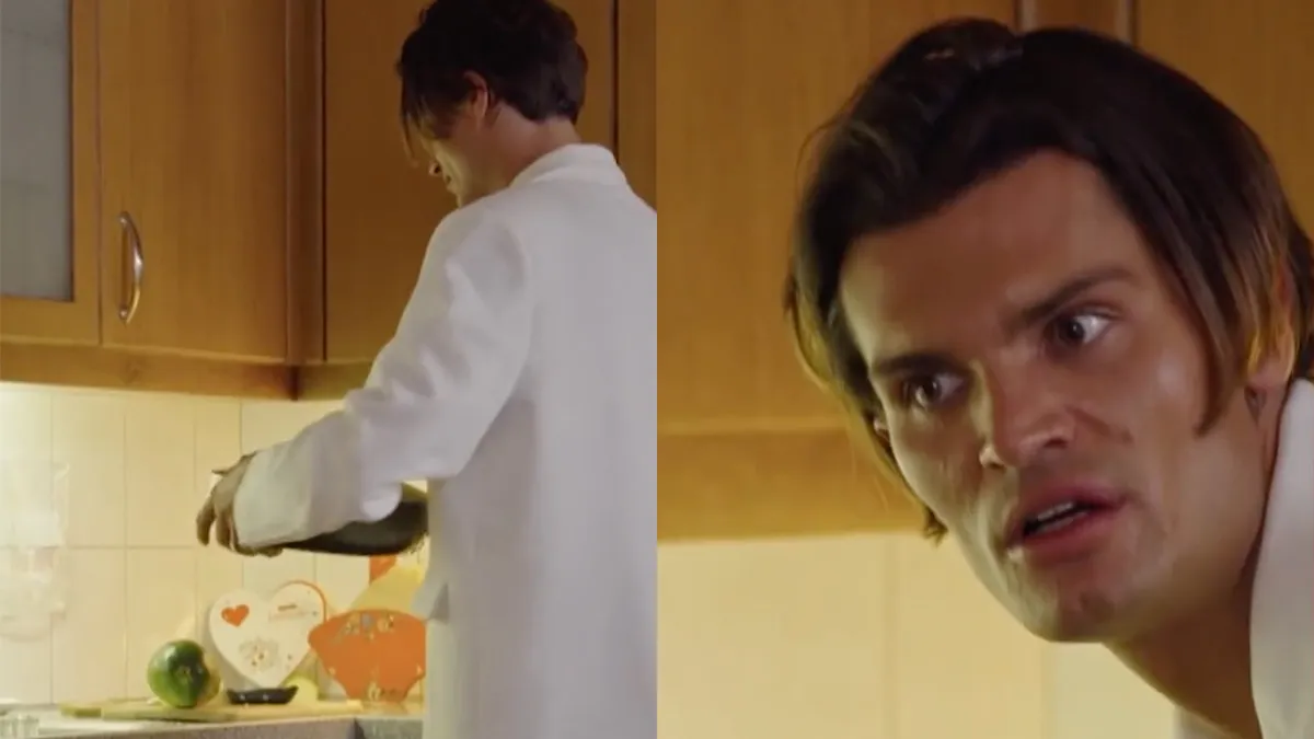 Koen gruwelt van vieze pan met vet in 'Kim en Koen Gaan Het Anders Doen'