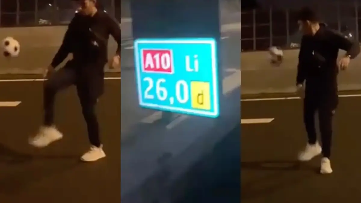 Man houdt balletje hoog op de ring van Amsterdam