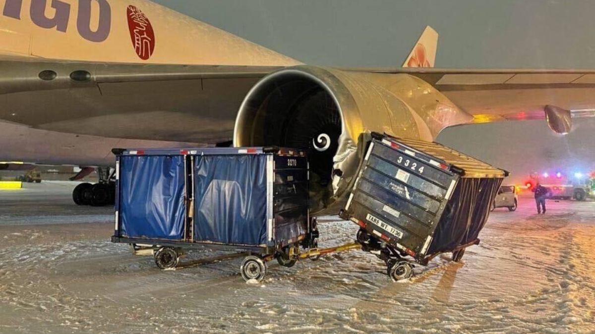 China Airlines Boeing 747 had toch een probleempje tijdens taxiën