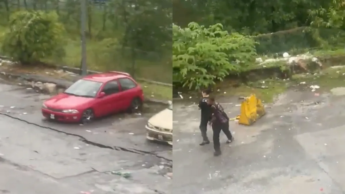 In buitenwijk van Kuala Lumpur ging er een stuk grond aan de haal