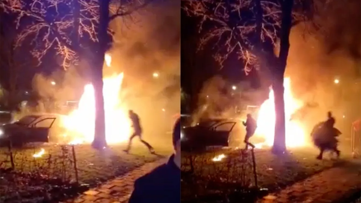 Nog even gas geven in een brandende auto en zo jezelf in vuur en vlam zetten