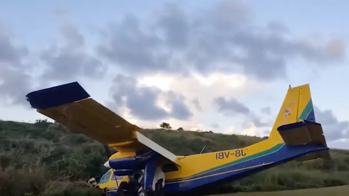 Vliegtuigongeluk op het eiland Montserrat