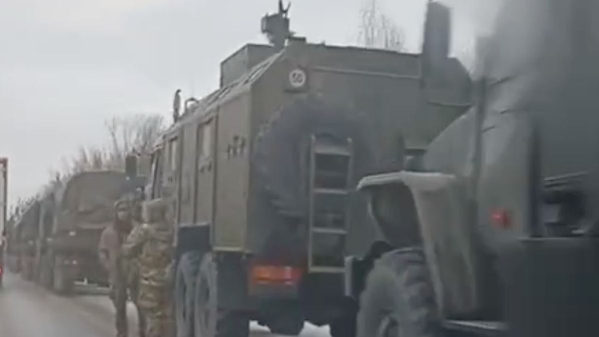 Gezellig samenkomen van Russen op 10 kilometer van Oekraïne