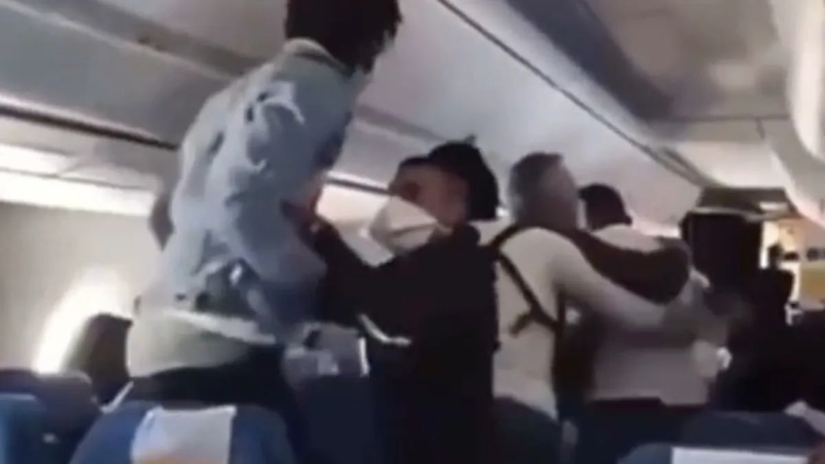 Turbulente vlucht eindigt met 3 aanhoudingen wegens vechten