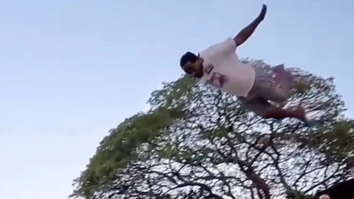 Duik van zijn leven en dan paar centimeter te kort komen