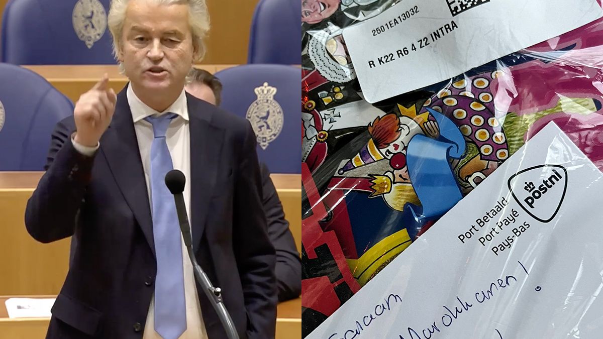 Iemand doet briefje bij post Geert Wilders: 'Meer Marokkanen! Meer moslims!'