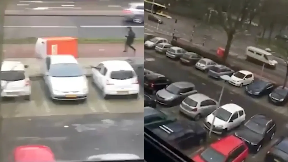 LOL! Er zijn ook beelden uit de dixie die door de storm werd meegenomen