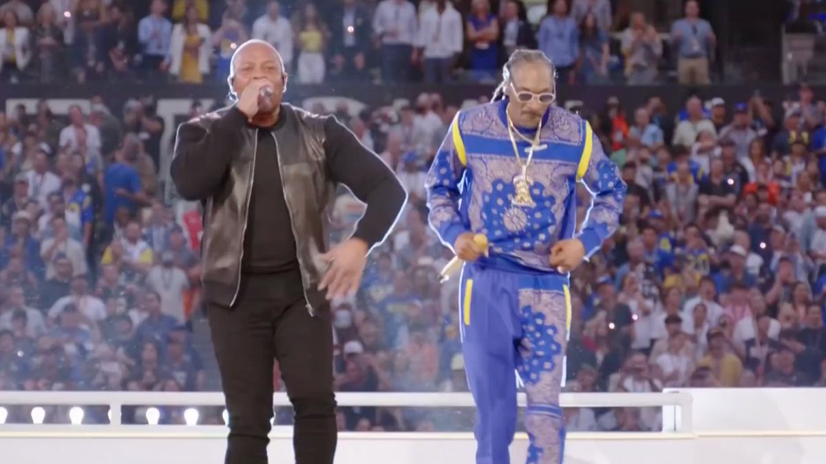 Legendarische Super Bowl Halftime Show met Dr. Dre, Snoop Dogg, Eminem, Mary J. Blige en Kendrick Lamar