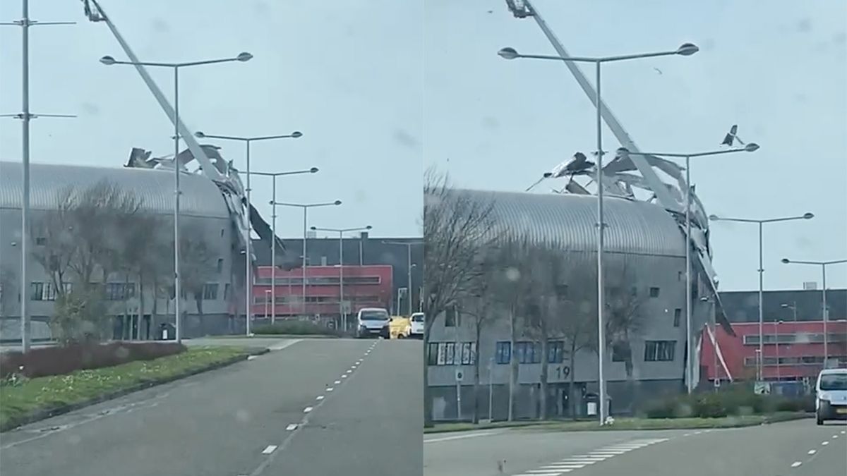 Storm Eunice sloopt stadion Ado Den Haag