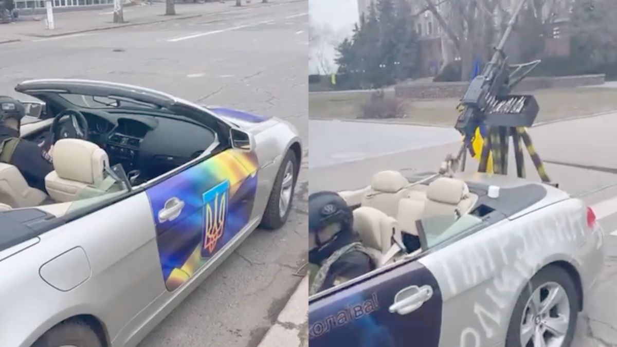 Politie van Mykolajiv gaat een beetje Mad Max met omgebouwde BMW
