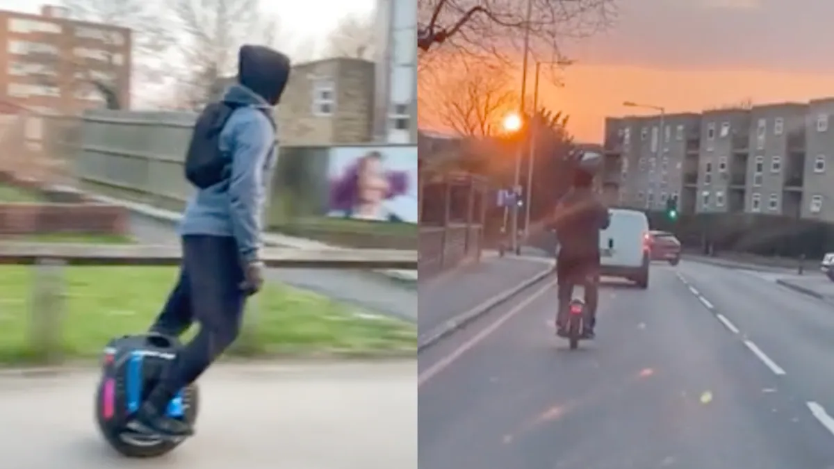 Gast gaat als de brandweer op zijn monowheel