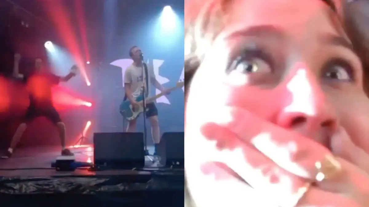 The Chats fan maakte niet zo'n succesvolle stagedive