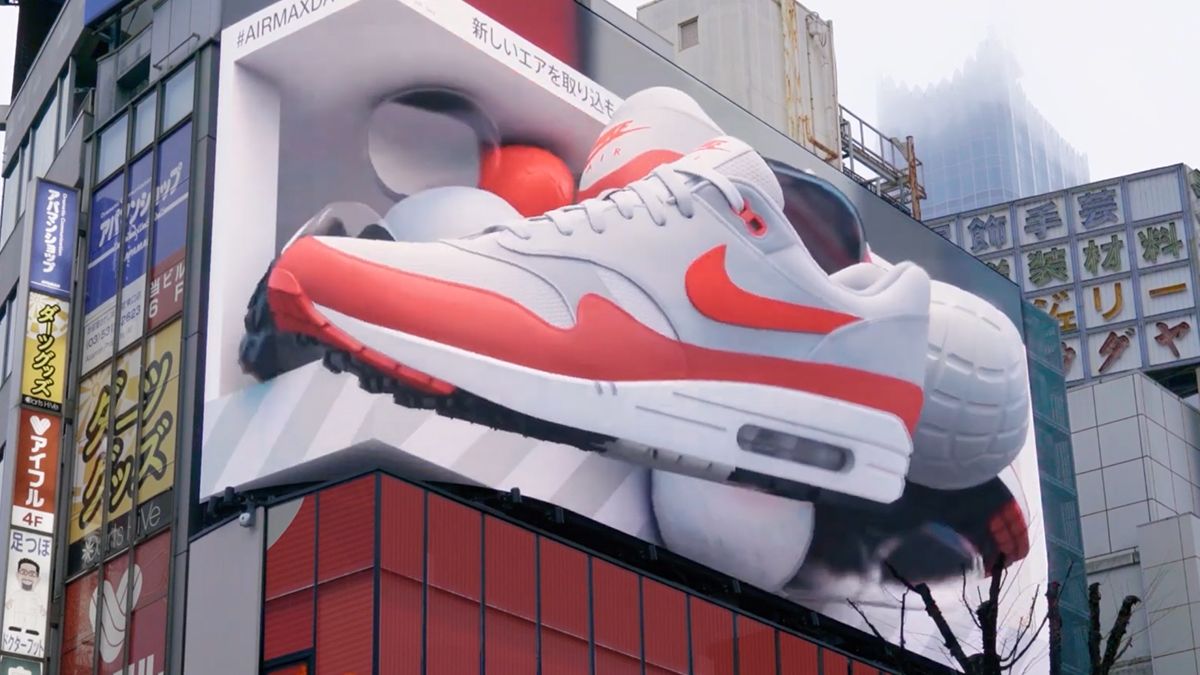 Heel bruut 3D Billboard op Nike Air Max Day in Japan