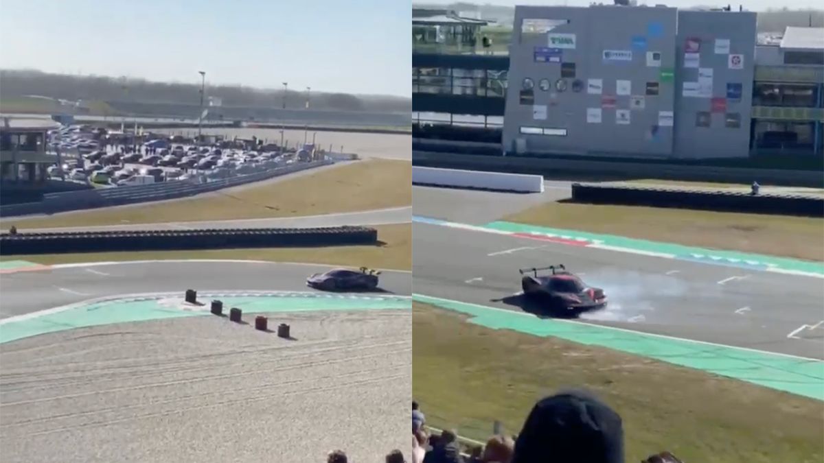 KTM X-Bow GTX schuift van de baan tijdens DAY1 World of Cars op TT Circuit Assen