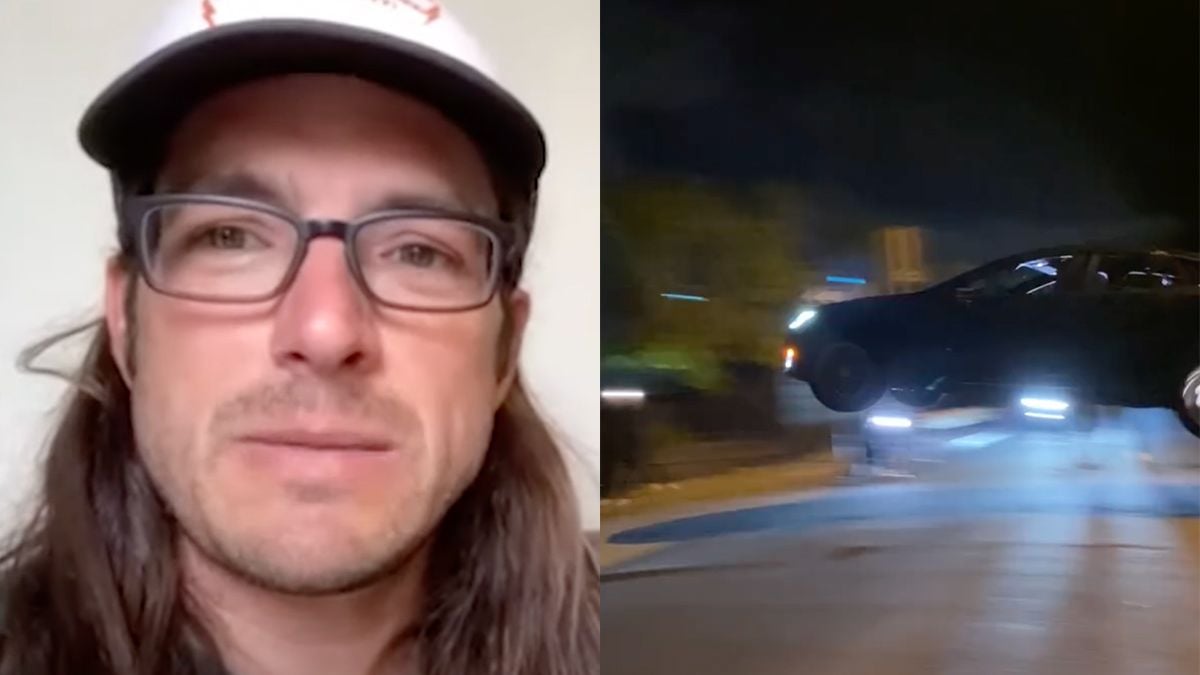 Man wiens auto werd beschadigd door vliegende Tesla heeft boodschap voor stuntman