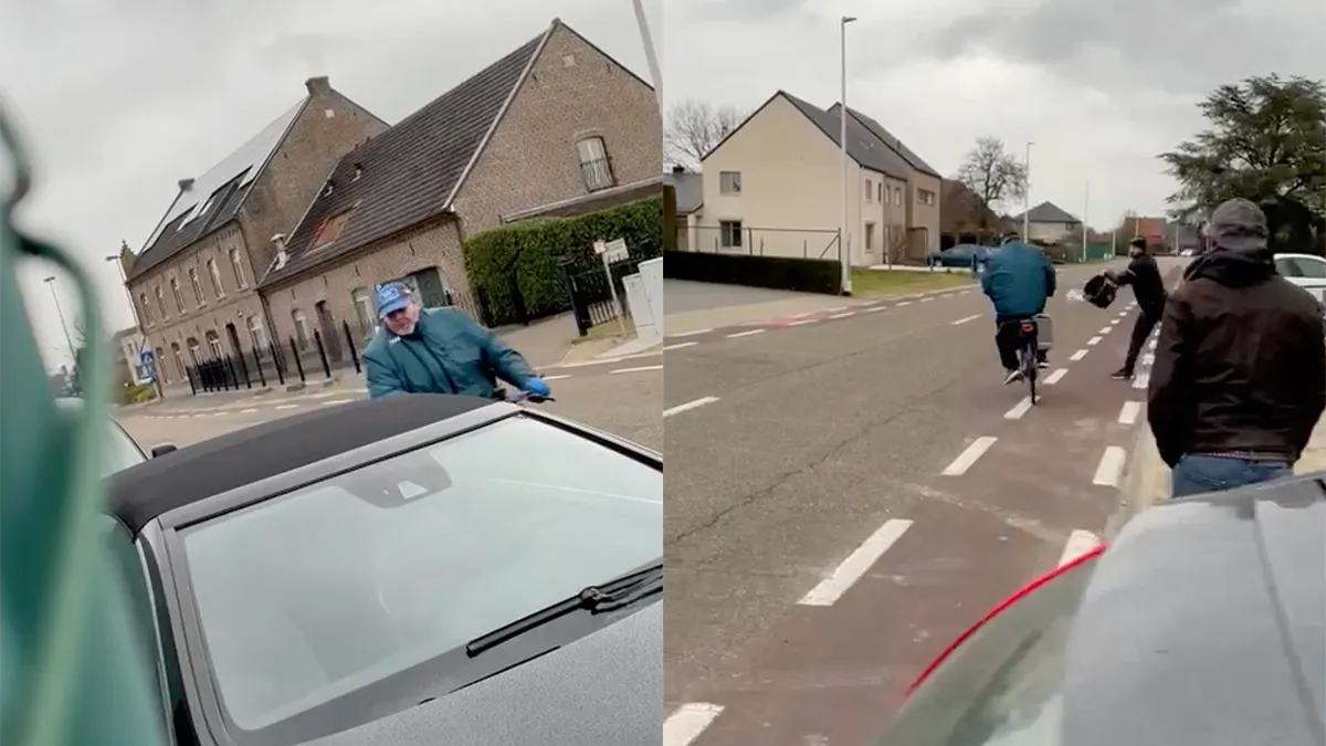 Ondertussen in Belgie: Tuffende man krijgt koekje van eigen deeg