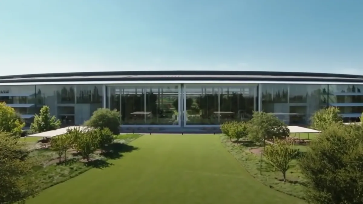 Even buurten bij het hoofdkantoor van Apple genaamd Apple Park