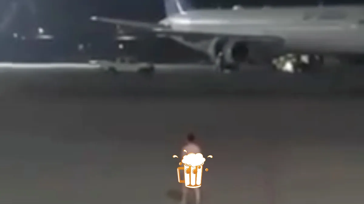 Je mag dus niet eens zonder kleding over de luchthaven van Almaty rennen…