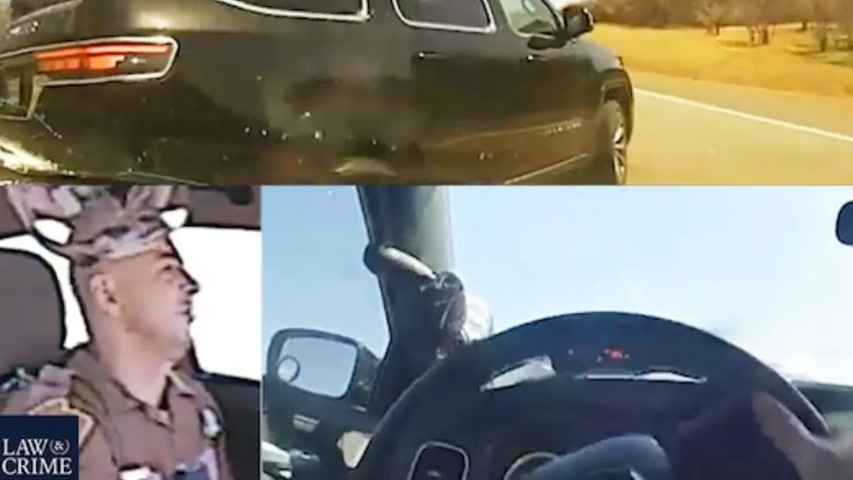 Agent in Oklahoma blijft ijskoud tijdens achtervolging waar op hem geschoten wordt