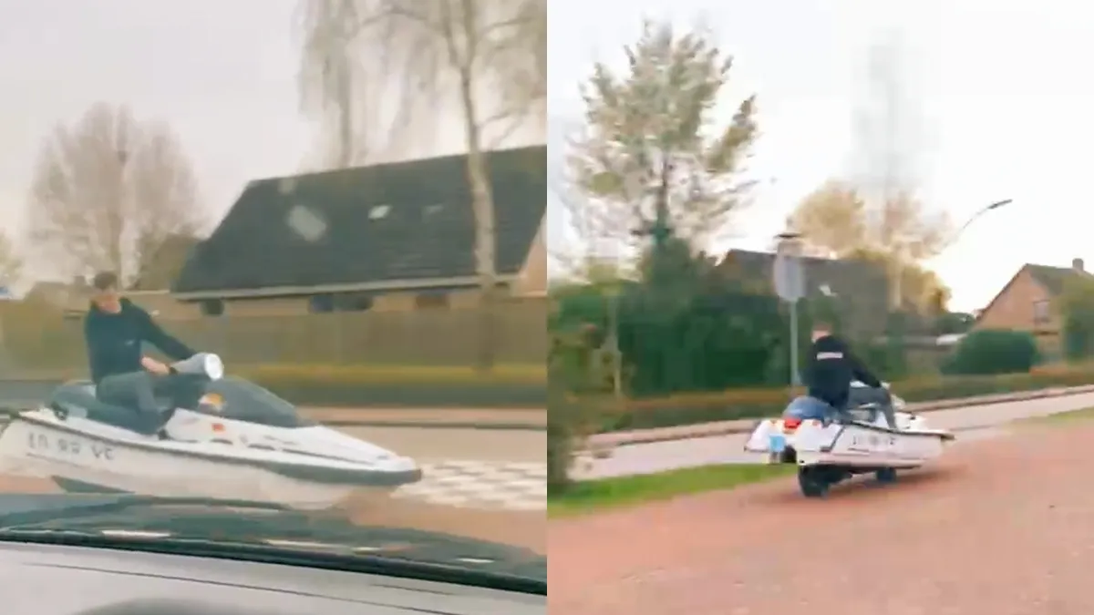 Alle dames in Lelystad gaan met Tim mee en zijn Jetski op wielen