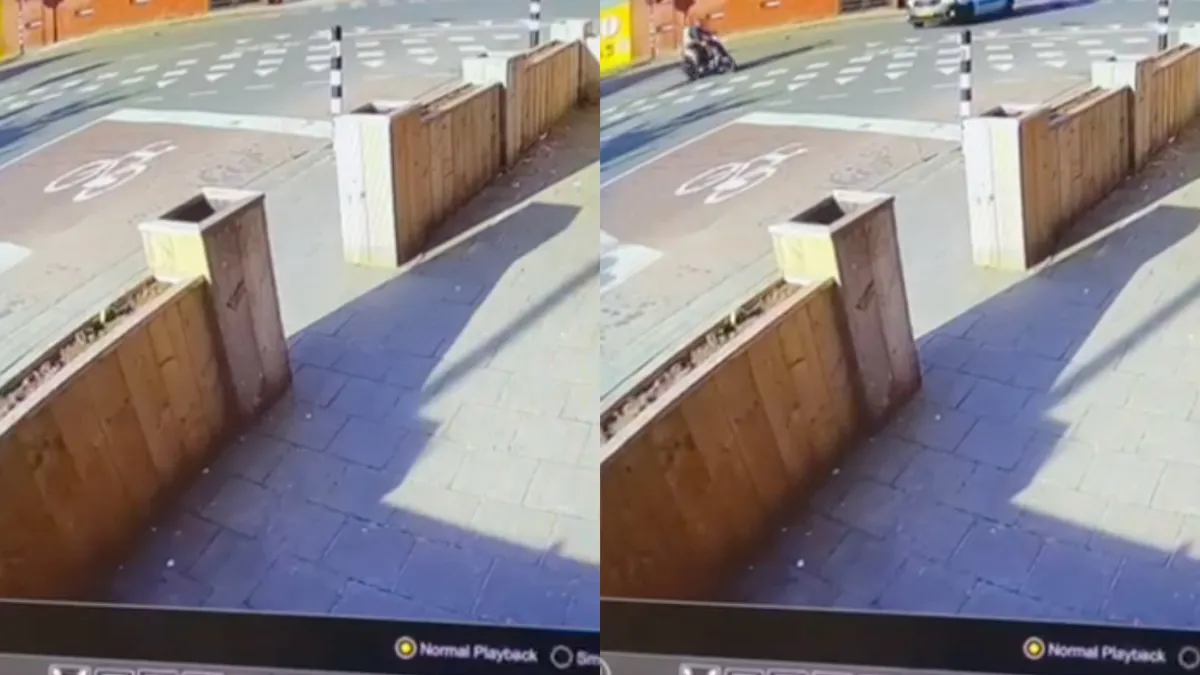 Heftige beelden van ongeluk in Tilburg tussen auto en scooter duiken op