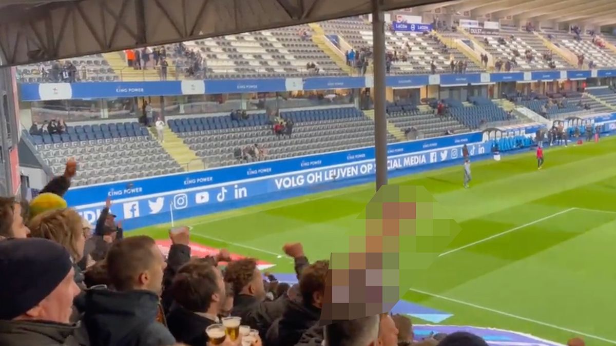 Liedjes en reuzenpik: Fans FC Antwerp steken de draak met Marc Overmars
