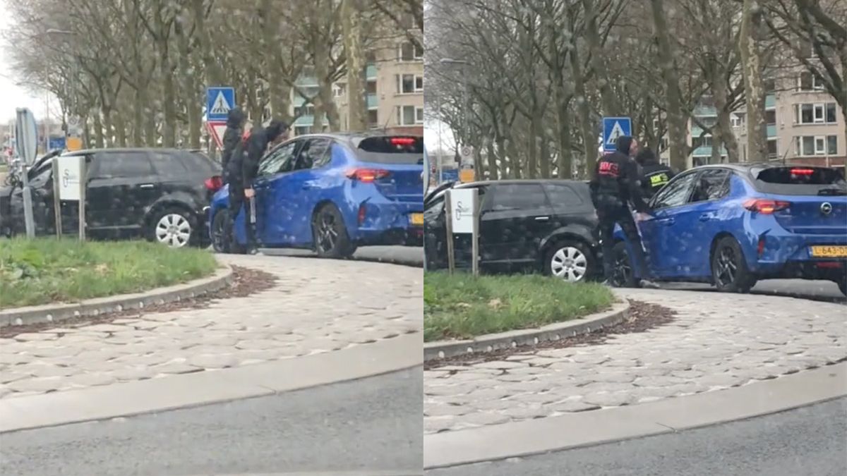 Man in Rotterdam wil amok maken in het verkeer, maar moeder Karma grijpt in