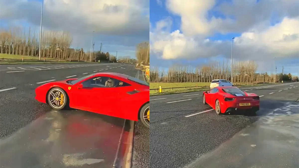 Ook deze Ferrari 488 zal waarschijnlijk binnenkort een stuk minder waard zijn