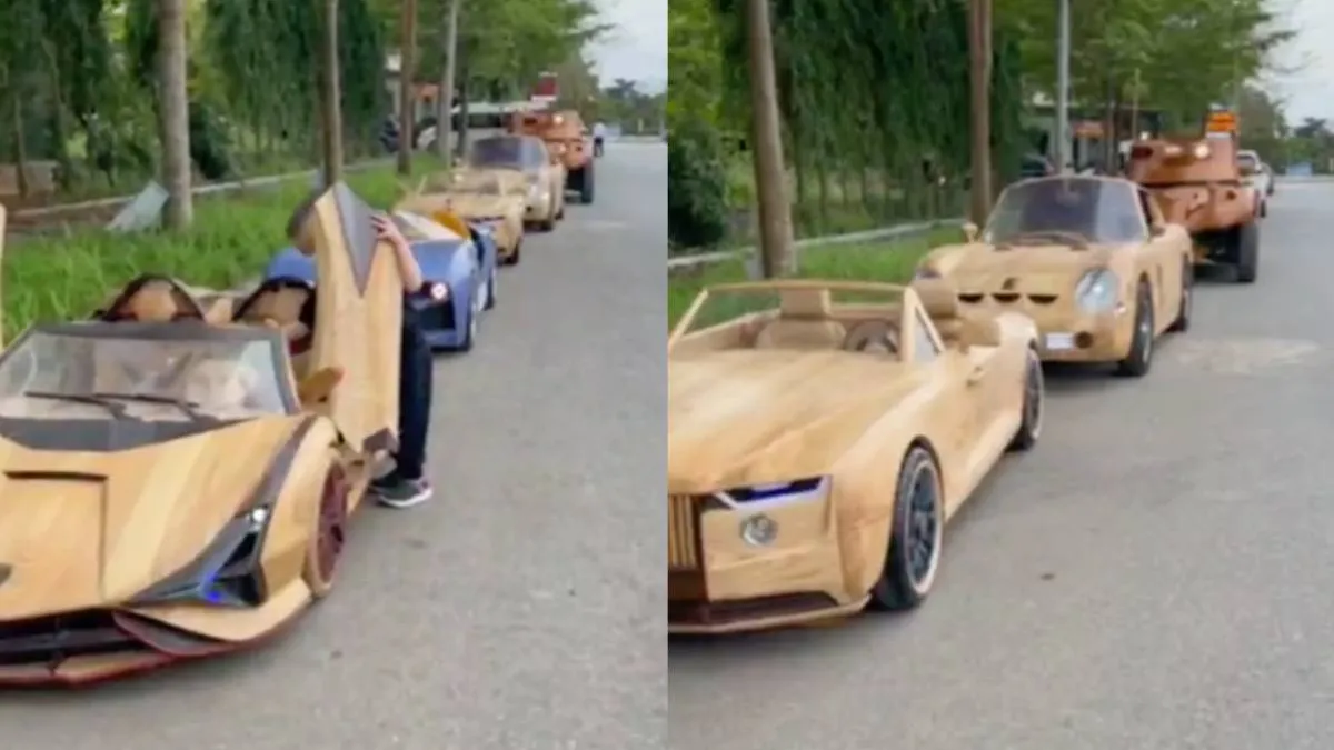 Klasje houtbewerking maakt supercars van hout