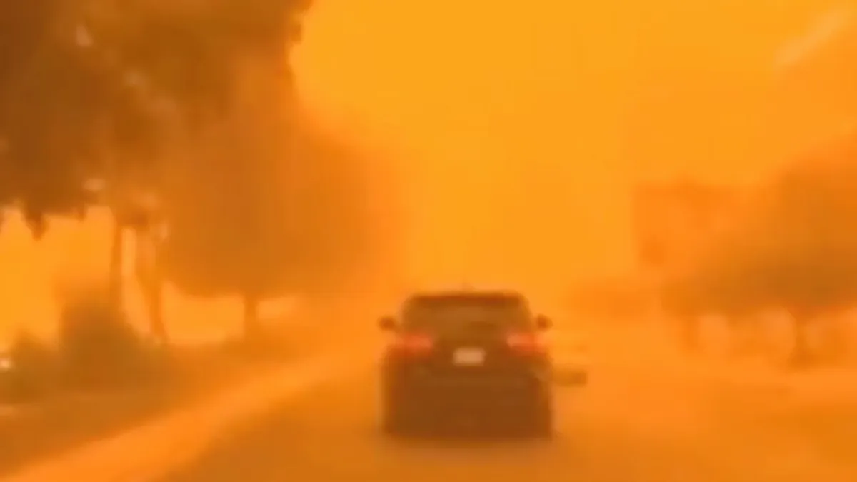 Bagdad is een beetje stoffig door zandstorm