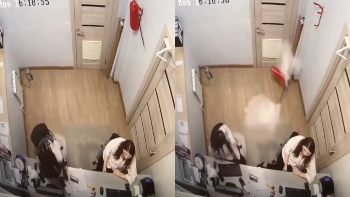 Brandblusser in kantoortje werkt prima