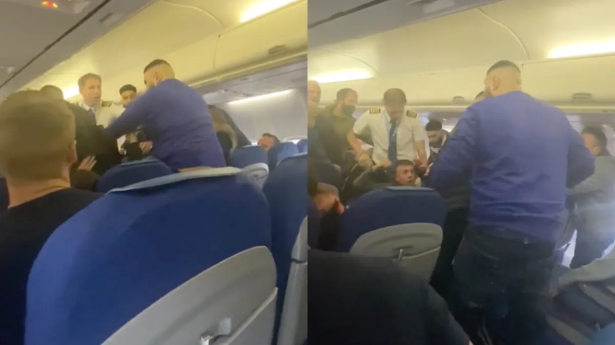 Vechtpartij breekt uit in KLM vliegtuig, 6 Britten gearresteerd op Schiphol