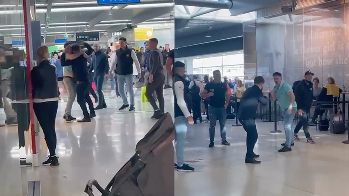 Heftige matpartij op het vliegveld van Dublin