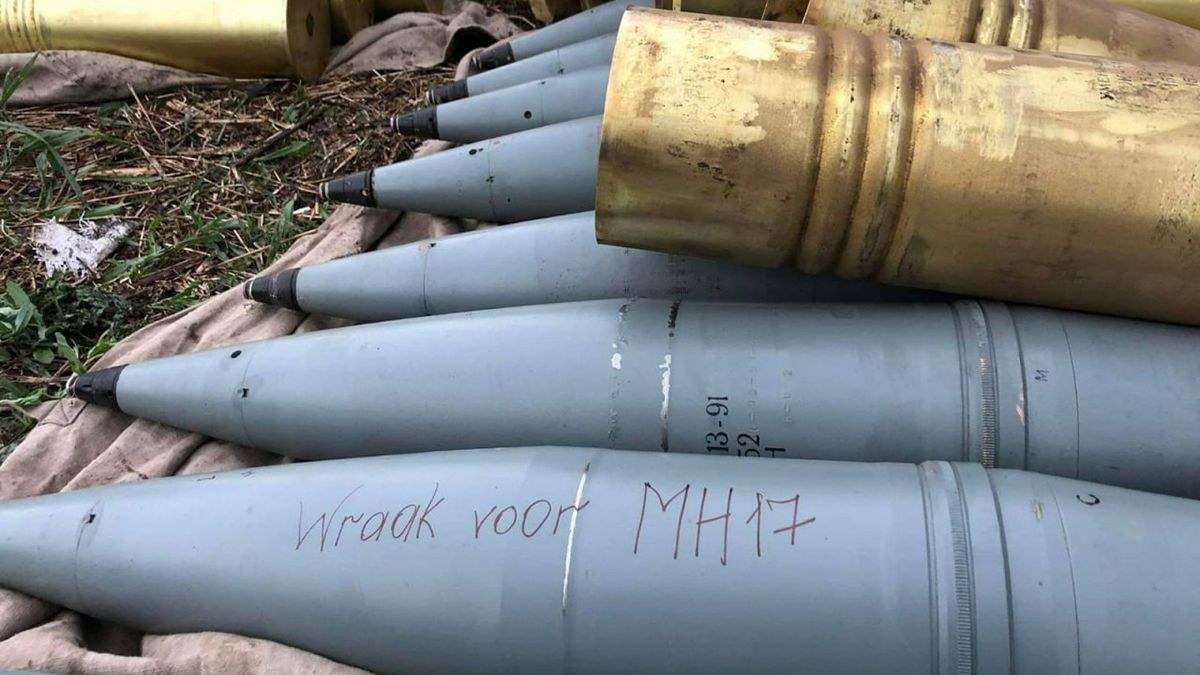 Tekst op Artilleriegranaten in Oekraïne: 'Wraak voor MH17'